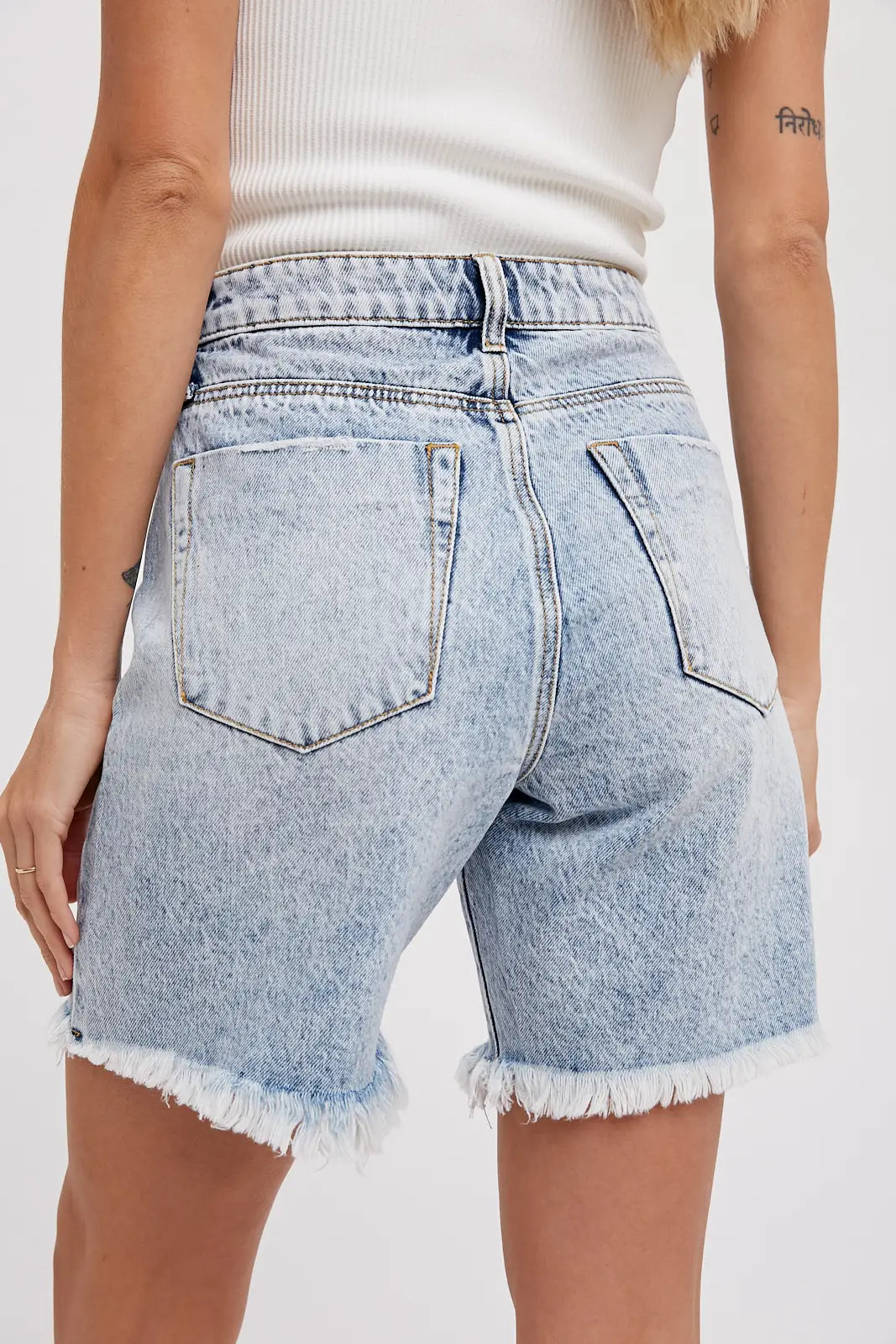Ripped boyfriend shorts on sale