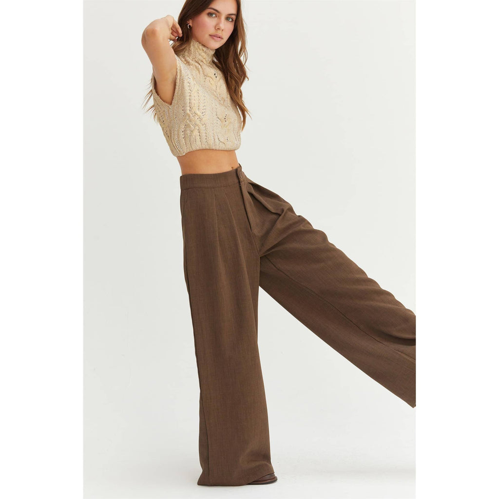 WENDY WIDE LEG PLEATED TROUSERS