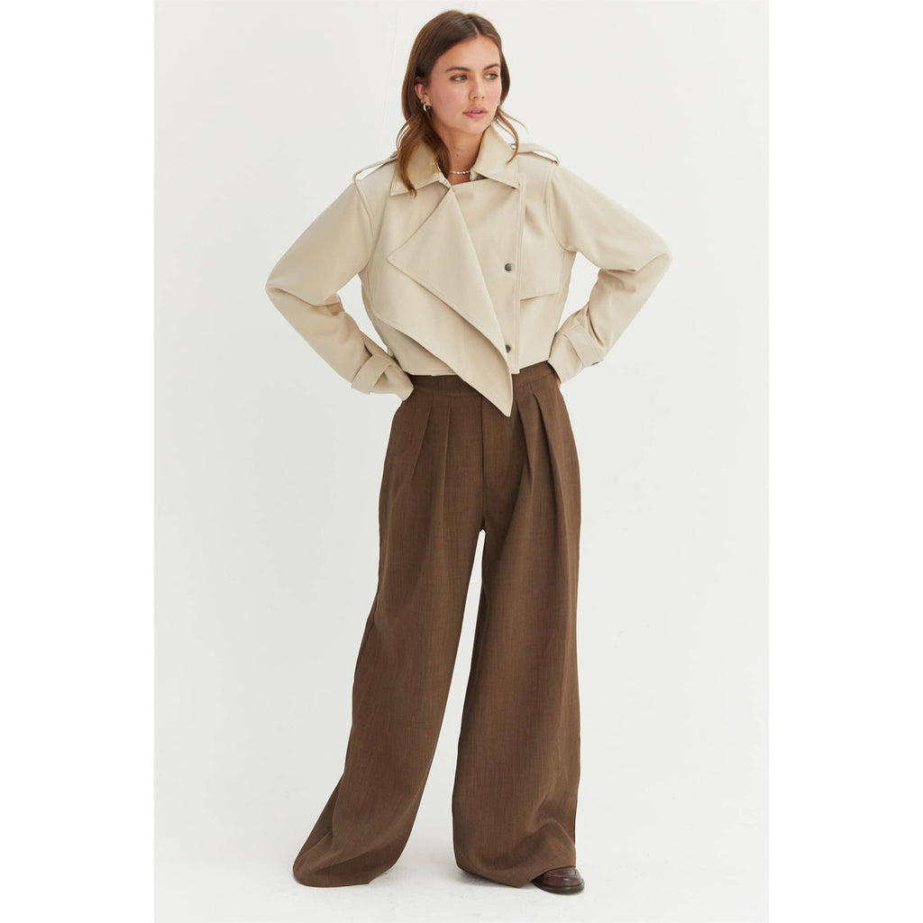 WENDY WIDE LEG PLEATED TROUSERS