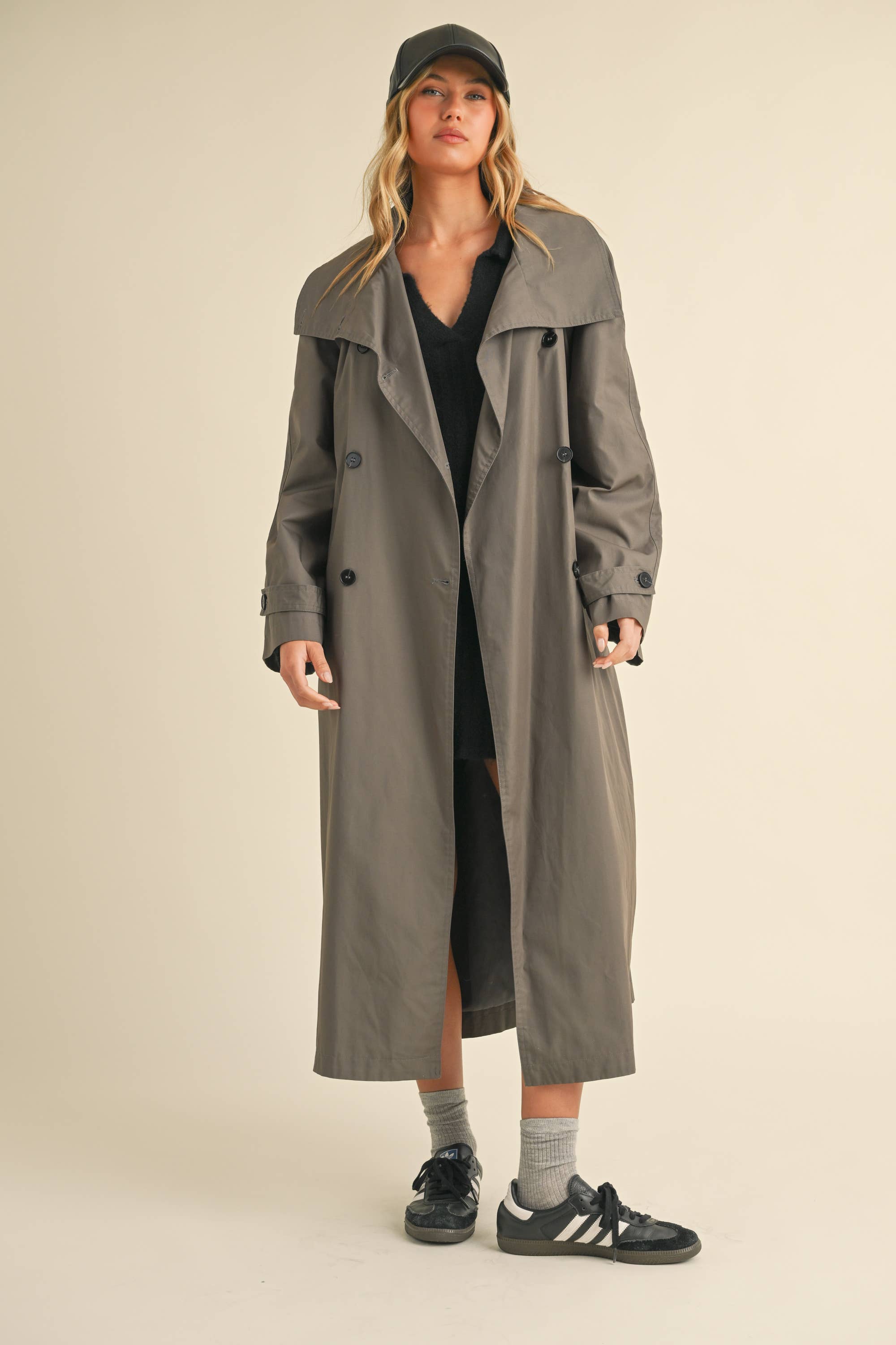 LONG OVERSIZED BELTED TRENCH COAT – OCTOBER JAE
