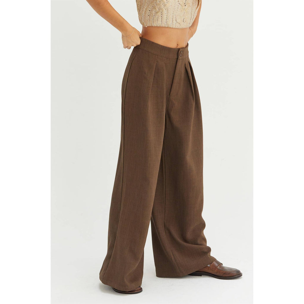 WENDY WIDE LEG PLEATED TROUSERS