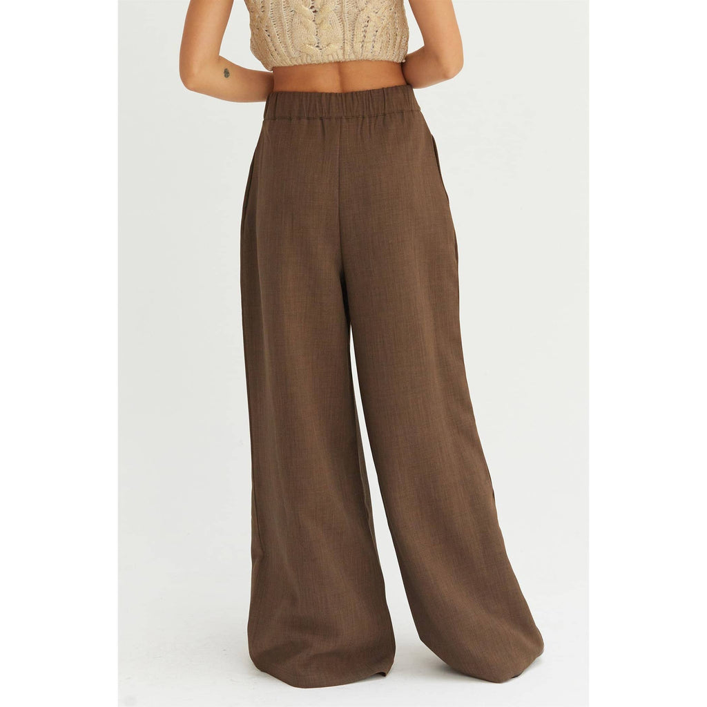 WENDY WIDE LEG PLEATED TROUSERS